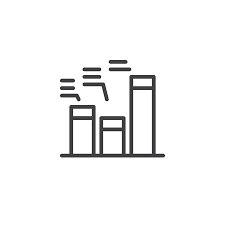 Business Graph Outline Icon Linear Style Sign For Mobile