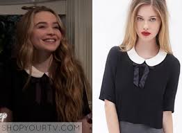 Girl Meets World Season 2 Episode 15 Maya S Peter Pan Collar Top Shop Your Tv Sabrina Carpenter Outfits Girl Meets World Well Dressed