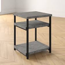 Annabelle Slate Faux Concrete Low End Table In 2020 End Tables Foundstone Table