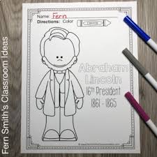 Lincolns gettysburg address coloring page. Presidents Day Coloring Pages With George Washington And Abraham Lincoln