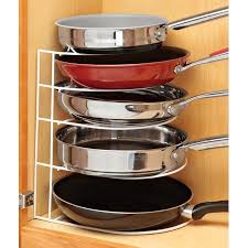 Frying Pan Organizer Walmart Com In 2020 Kitchen Storage Hacks Kitchen Pans Organization Kitchen Organization Pantry