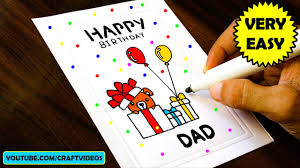 Remind him of a great time you had together, bring up his old nickname, or surprise him with a photo he's. Birthday Card For Father Easy Youtube