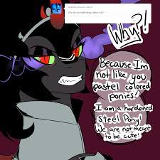 289923 - safe, derpibooru import, king sombra, askmaresombra, queen umbra,  rule 63, solo, tsundere, tumblr - Twibooru