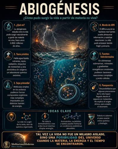 MateriayEnergía | La química prebiótica se ha enfocado en los procesos que  pudieron llevar al desarrollo de estructuras moleculares complejas y a la  formación de los componentes básicos de la vida. ¿Qué
