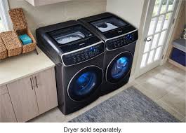 Buying a washer and dryer set is a good idea, especially if you are going for a good price and a convenient, functional combination of both devices. Samsung 6 0 Cu Ft High Efficiency Smart Front Load Washer With Steam And Flexwash Black Stainless Steel Wv60m9900av Best Buy