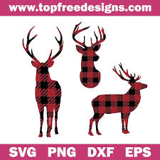 Download Deer Buffalo Plaid Svg Design Topfreedesigns