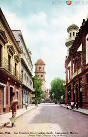 Calle De San Franciso Vista Al Sur Catedral De Guadalajara Guadalajara Templo De San Francisco