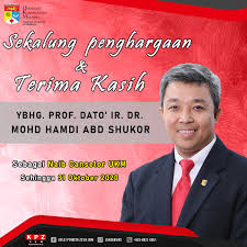 Sekalung penghargaan dan jutaan terima kasih saya ucapkan kepada dr. Za Baofficial En Twitter Sekalung Penghargaan Dan Terima Kasih Kepada Ybhg Prof Dato Ir Dr Mohd Hamdi Abd Shukor Selaku Naib Canselor Ukm Sehingga 31 Oktober 2020 Tahniah Juga Di Atas Pelantikan Sebagai