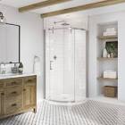 Outback Round 36W x 36L x 75 6H Frameless Sliding Shower Door  Left Hand Opening in C    139410-900-084-001 MAAX