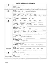 Sbar Template Sbar Nursing Charting For Nurses Sbar