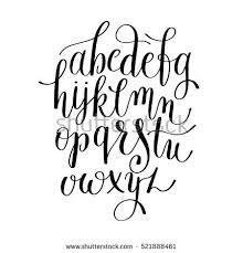 Black And White Hand Lettering Alphabet Design Handwritten Brush Script Modern Calligraphy Cursive Font Vect Met Afbeeldingen Hand Belettering Alfabet Lettertype Alfabet Brief