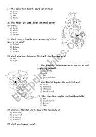 Use it or lose it they say, and that is certainly true when it comes to cognitive ability. Lilo And Stitch The Quiz Esl Worksheet By Ericaplak