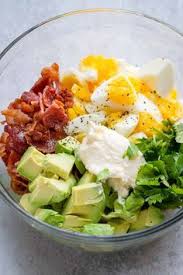 Creamy Avocado Egg Salad Recipe With Crispy Bacon Avocado Salad Recipe Quick Healthy Meals Avocado Recipes Healthy Breakfast Recipes