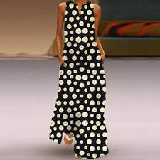 Home › vestiti estivi › length_lunga. Day8 Vestiti Donna Estivi Lunghi Casual Chic Vintage Abiti Donna Eleganti Taglie Forti Floreali Vestito Senza Maniche Donna Estivo Lungo Stampa Margherita Abbigliamento Vestiti Aaaid Org
