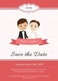Unique Wedding Invitation Card Template Unique Wedding Invitations Cartoon Wedding Invitations Wedding Invitation Cards