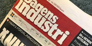 Dagens industri byla založena v roce 1976 se dvěma čísly týdně. Dagens Industri Senaste Nyheterna Om Dagens Industri Dagens Media