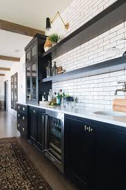 Modern Farmhouse Kitchen Black Cabinets Painted In Benjamin Moore Black Bars For Home Modern Farmhouse Kitchens Kitchen Remodel