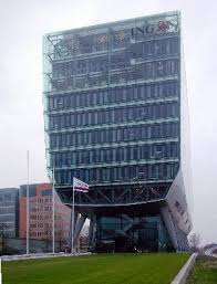 It usually looks like a shortened version of that bank's name. Verwaltungsgebaude De Ing Bank Amsterdam