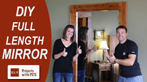 A general guideline for hanging mirrors is to place the center of the mirror about 60 to 62 inches from the floor. How To Make A Full Length Mirror Youtube