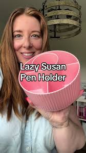 Lazy Susan Pen Holder #penholder #deskaccessories #homeoffice  #workfromhomemom