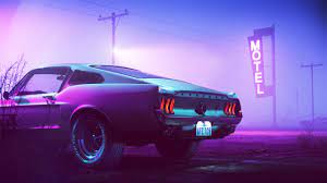 Neon Mustang Neon Car Mustang Wallpaper Retro Waves