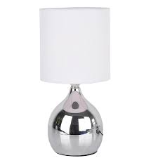Browse table, desk & bedside lamps at john lewis & partners. Mini Touch Lamp 4 Stage Control Table Nightstand End Bedside Lamps White Fabric Shades W15h30cm Modern Chrome Small Table Desk Reading Light Werfactory Buy Online In Dominica At Dominica Desertcart Com Productid 64699065