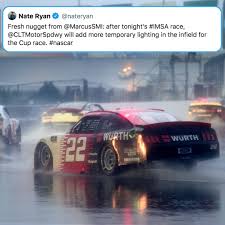 After the bristol race where all forecasts pointed to no racing, nascar got a window and managed to go racing. Nascar On Nbc Breaking Charlotte Motor Speedway Facebook