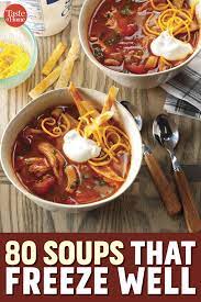 80 Soups To Store In The Freezer Freezable Soups Vegetarian Soup Recipes Vegetarian Freezer Meals
