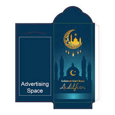 Boleh cetak logo syarikat, gambar & ucapan pada sampul raya. Sampul Raya Template