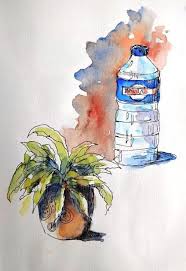 Bb Aquarelle Gribouillis Divers Miscellaneous Scribbles Drawingtechniques Drawing Techniques Bu Watercolor Sketch Watercolor Art Abstract Art Painting