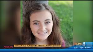 12-year-old Alpine girl needs kidney donor