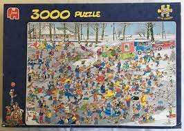 He is well known for his fun, colorful cartoon artwork and each jan van haasteren jigsaw puzzle carries his trademark shark fin somewhere within the puzzle. 3000 Jumbo On Thin Ice Jan Van Haasteren Rare Puzzles Cartoon Puzzle On Thin Ice Puzzle 3000
