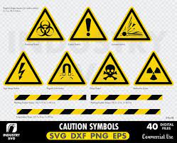 Caution Signs Svg Caution Symbols Svg Caution Clip Art Caution Svg For Cricut Biohazard Svg Radioactive Svg High Voltage Svg Warning Symbols Clip Art Signs
