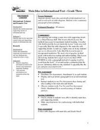 main idea post test lesson plans worksheets reviewed by teachers