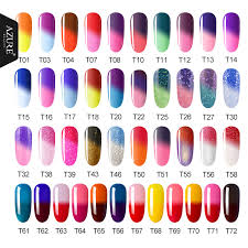 Beauty Azure 12ml Cope Temperatura Ndryshimi Glitter E Ngjyres Se Ngjyrave Polonisht Xhel Ngjyre Ngjyra E Shndritshme Per Artin E Thonjve Thith Off Xhel Led
