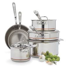 All Clad D3 Stainless Steel 10 Piece Set Sur La Table Cookware Set Stainless Steel Cookware Set Eco Friendly Cookware