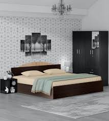 Suede memory foam divan bed set with mattress headboard 3ft 4ft6 double 5ft king. Buy Arisa Bedroom Set King Bed With Storage 4 Door Wardrobe Two Bedside Tables In Wenge Finish Mintwud By Pepperfry Online Modern King Size Beds Beds Furniture Pepperfry Product