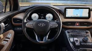 I'm taking various shades of brown nappa leather and suede accents though out the cabin. 2021 Hyundai Santa Fe Features Ed Voyles Hyundai In Smyrna Ga