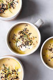 Roasted Garlic And Parsnip Soup Recipe Vegan Soup Recipes Soup Recipes Parsnip Soup
