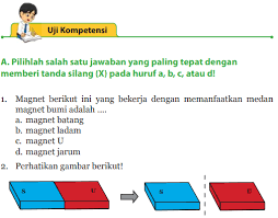 Jawaban Pg Uji Kompetensi Penggalan 6 Ipa Kelas 9 Smp Halaman 46 Kemagnetan Dan Pemanfaatannya Dalam Produk Teknologi Belajar Belajar Wirausaha