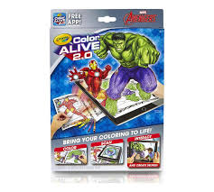 This coloring book is excellent gift for your kids to enjoy and relax! Crayola Avengers Color Alive 2 0 Interactive Coloring Pages Augmented Reality Art Tools Coloring Pages Crayons Free App Included Crayola