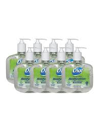 Dial Professional Hand Sanitizer 16 Oz Pump Bottle Dispenser Kill Germs Bacteria Remover Hand Clear Fragrance Free Dye Free 8 Carton Office Depot