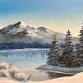 Snowy Alpine Lake - Intermediate Acrylic Painting event image