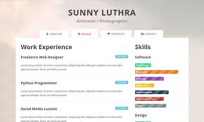10 Best Free Resume Html Website Templates 2018 Themelibs