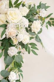 Ling's moment artificial flower arch decor with sheer drape (set of 3) for wedding ceremony aobor and reception backdrop floral arrangement decor 4.8 out of 5 stars 190 8 offers from $139.96 Buy Ling S Moment Artificial Wedding Arch Flowers Kit Pack Of 3 2pcs Ivory Greenery Arbor Floral Arrangement With 1pc Semi Sheer Swag For Ceremony And Reception Backdrop Decoration Online In Vietnam B07wsm5km1