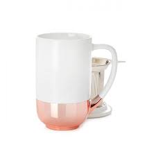 Get your morning fix by swapping that coffee for a black tea. Rose Gold Dip Nordic Mug Davids Tea Tea Accessories Mugs