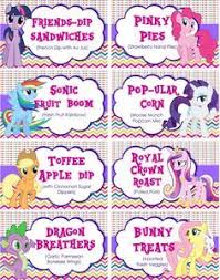 Instant Download Food Labels My Little Pony Birthday Party Buffet Table Tents Little Pony Birthday Party Pony Birthday Party My Little Pony Birthday Party
