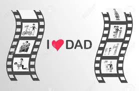 Imagenes con frases de amor para san valentin. Me Encantan Los Momentos Familiares De Papa Feliz Dia Del Padre En Carrete De Pelicula Negro Aislado Sobre Fondo Gris Imagen En Movimiento De Momentos Felices Juntos Ilustraciones Vectoriales Clip Art Vectorizado