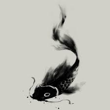 Black And White With One Color Drawing Koi Wash T Shirt By Kdeuce Design By Humans Koi Painting Koi Art Koi Fish Drawing