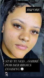 OMBRÉ POWDER BROWS ✨ , Great for all skin types, Brows will heal about 30%  softer, Brows customized to your preferred shape, size, and color, Cutie  client @redroyalhair